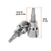 Dado punta torx T-27, cuadro 3/8", TRUPER