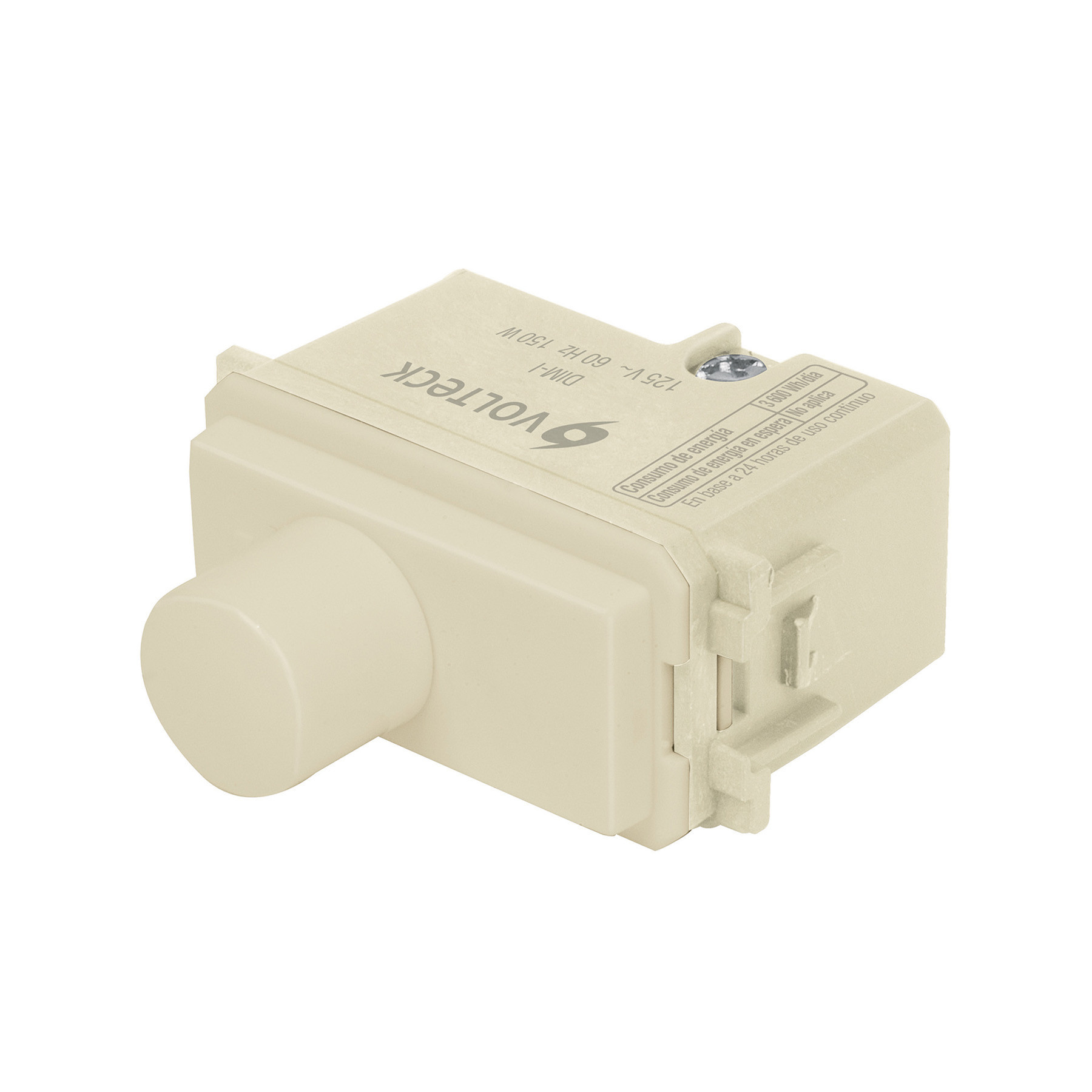 Dimmer giratorio, línea Italiana, marfil, VOLTECK