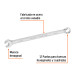 Llave combinada extralarga 8 mm x 145 mm de largo, EXPERT
