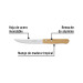 Cuchillo con sierra para asado 5" mango de madera, PRETUL