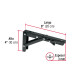 Ménsula plegable de acero negra 4" x 8", FIERO