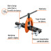 Avellanador para tubo, ajustable de 3/16" a 5/8", TRUPER