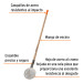 Coa agavera con mango de madera de 54", TRUPER