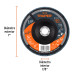 Disco laminado 7", grano 120 centro 7/8", fibra, TRUPER