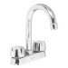 Mezcladora 4" para lavabo, cuello bar, cartucho compresión