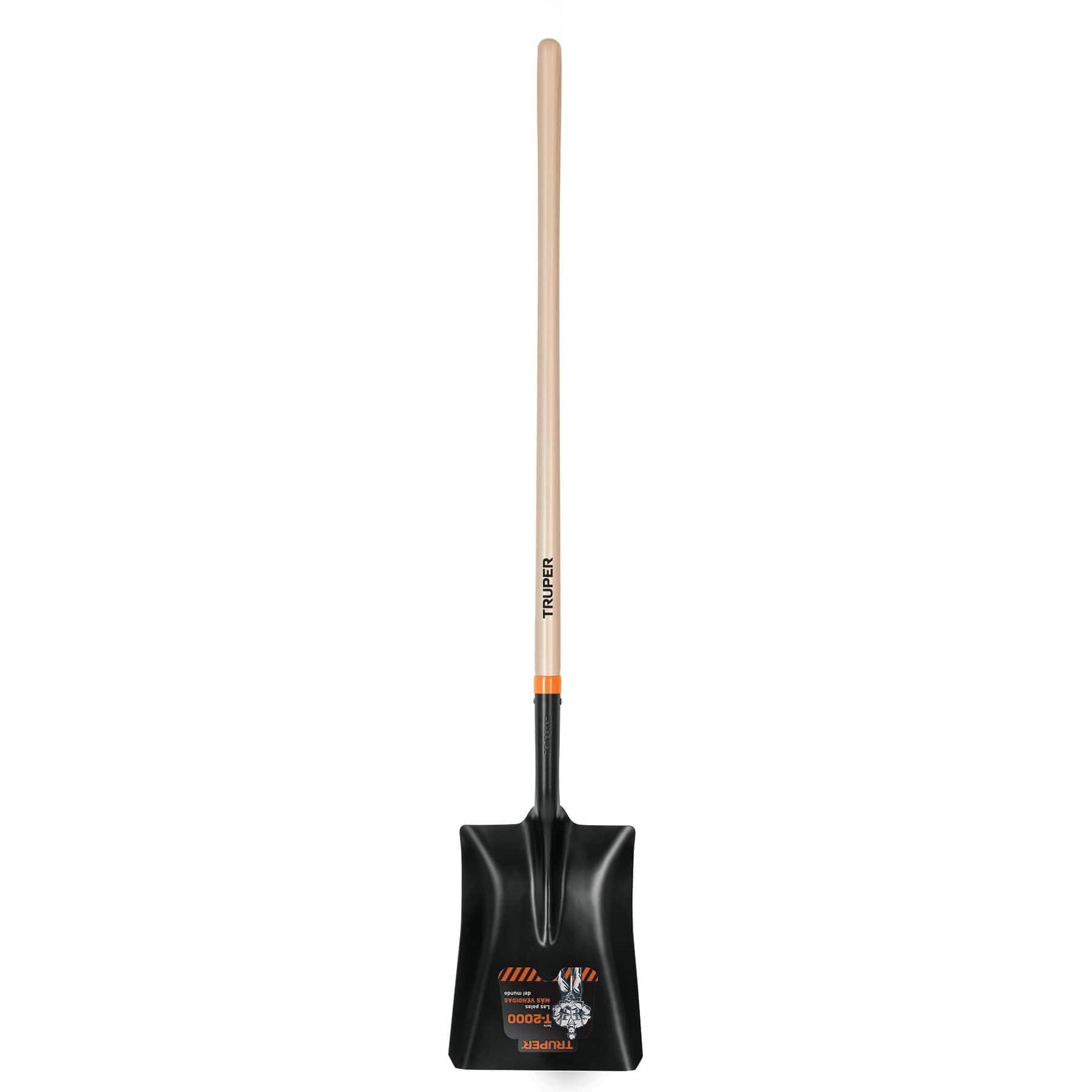 Pala T-2000 cuadrada, tipo español, mango largo 41", TRUPER
