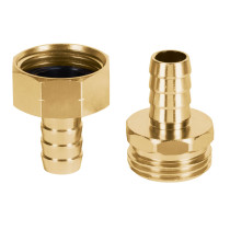 Juego de conectores 1/2" macho/hembra de aluminio, TRUPER