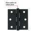 Bisagra cuadrada 2 1/2", negro mate, cabeza plana, HERMEX