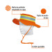Sombrero tipo cazador naranja, alta visibilidad, TRUPER