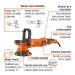 Pulidora doble acción 6", 900W, TRUPER PRO