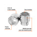 Dado de 46 mm, 6 puntas, cuadro 3/4", TRUPER