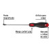 Desarmador plano 1/4" x 6"mango Comfort Grip, PRETUL