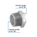 Reducción bushing acero galvanizado 3/4 x 1/2", FOSET