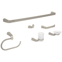 Juego de 6 accesorios para baño acabado satín, RIVIERA
