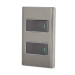 Placa armada acero 1 interruptor y 1 de 3 vías 1 mód, Lisboa