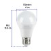 Lámpara LED tipo bulbo A19 9 W luz de día, caja, Volteck