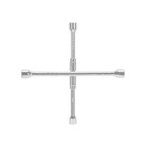Llave de cruz 14" plegable pulida y cromada, TRUPER