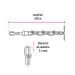 Cadena de 1.8 m de amarre para perro, 2.4 mm, FIERO