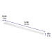 Luminario lineal LED 36W, 6500K, delgado, para gabinete