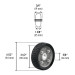 Rueda de hule sólido imponchable 4-1/2", un balero, PRETUL