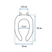 Asiento alargado para WC, abierto, beige, AQUA