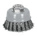 Carda copa 3" alambre trenzado fino, Multi-rosca, TRUPER