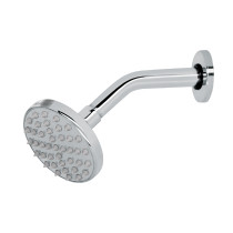Regadera cromo 4" plato redondo, con brazo, FOSET ELEMENT