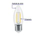 Lámpara LED tipo vela 3 W con filamento luz cálida, blíster