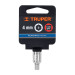 Dado de 4 mm, 6 puntas, cuadro 1/4", TRUPER