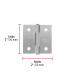 Bisagra cuadrada 2", satinado, cabeza plana, BASIC