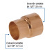 Reducción campana de cobre 1-1/2 x 1-1/4", FOSET