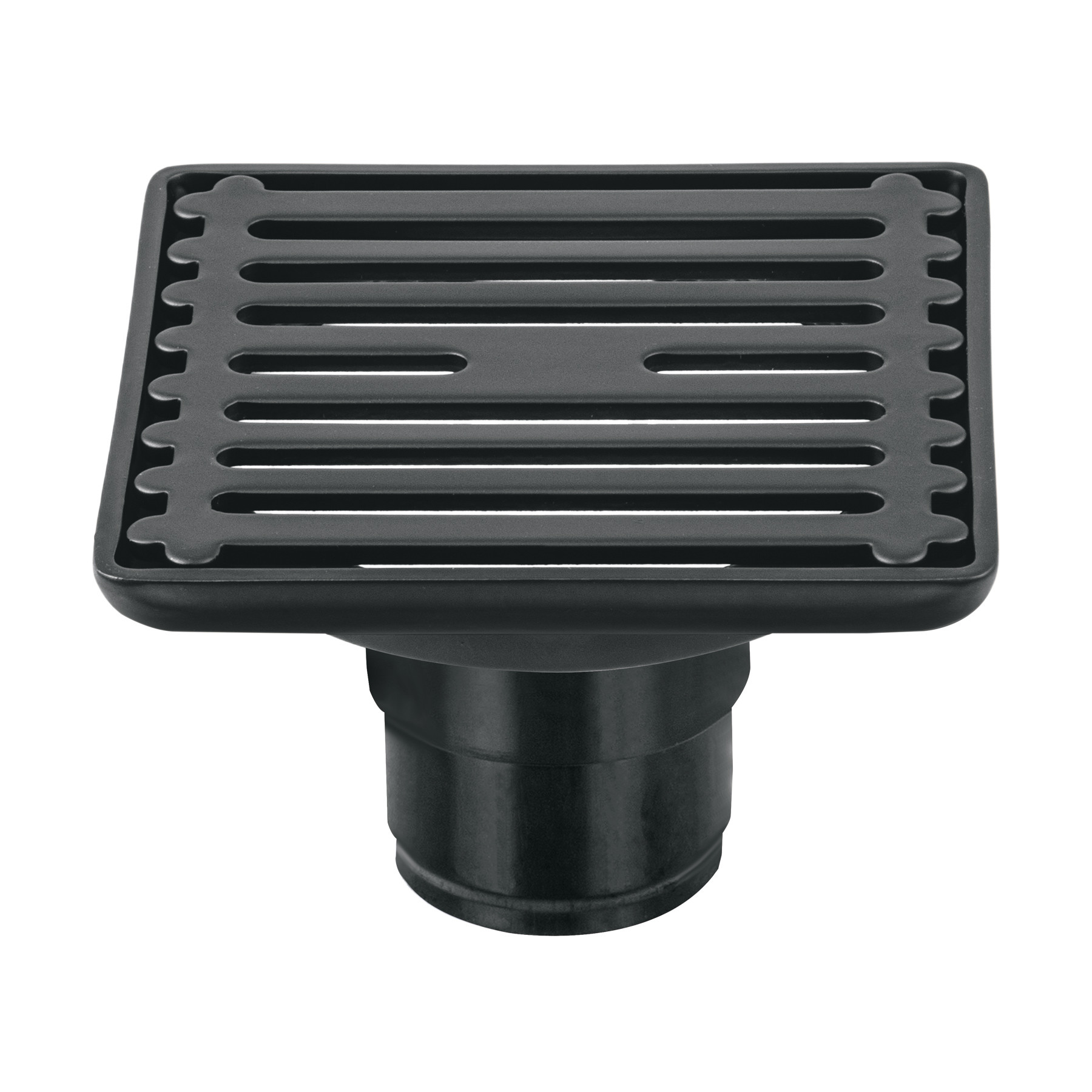 Resumidero cuadrado 4" x 4", acero inoxidable, negro, AQUA