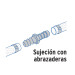 Cople inserción de latón 3/4" para manguera, FOSET