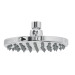 Regadera cromo 6" plato redondo, sin brazo, FOSET ELEMENT