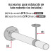 Soporte central para tubo redondo de clóset, HERMEX