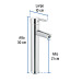 Monomando alto cromo para lavabo, FOSET TÚBIG