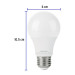 Foco LED 9W (60W) A19 6500K blanca fría, atenuable, VOLTECK