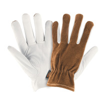 Guantes de piel de cabra con dorso de carnaza, TRUPER
