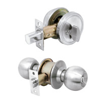 Combo cerraduras, llave-mariposa, cromo, HERMEX BASIC
