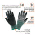 Guantes de nylon recubiertos de nitrilo arenoso, G, TRUPER