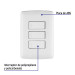 Placa armada 3 interruptores sencillos,blanco,línea Italiana