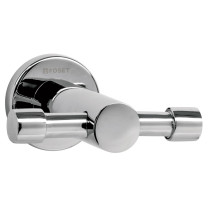 Gancho doble metálico cromo para toallas, FOSET ELEMENT