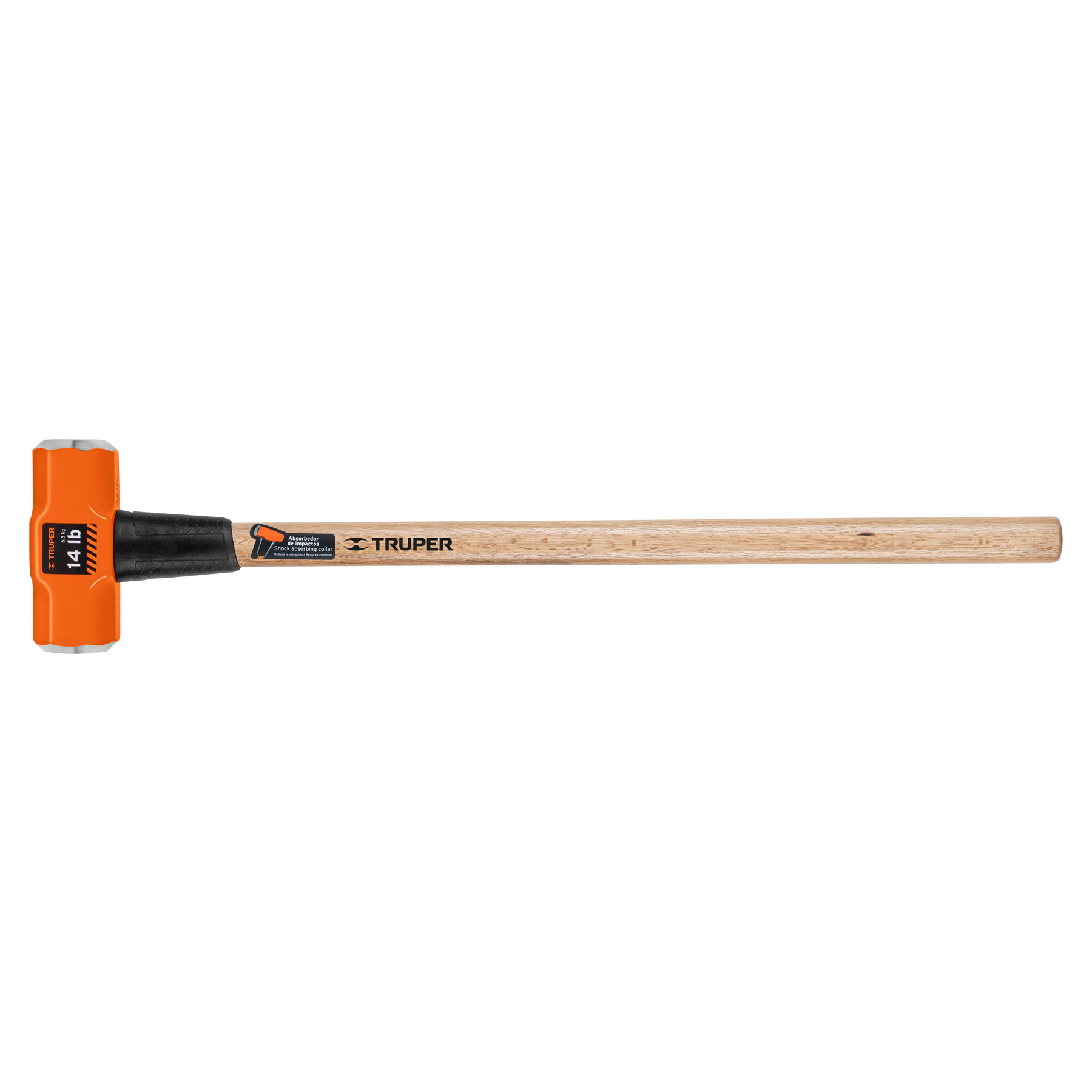 Marro octagonal 14 lb, mango de madera 36", TRUPER