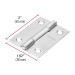 Bisagra rectangular 2" acero inoxidable, HERMEX