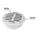 Coladera 5" universal,ABS, rejilla cromada 1/4 vuelta, FOSET