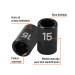 Dado cuadro 1/2" de impacto 6 puntas de 15 mm, TRUPER