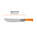 Machete estándar 14" cacha naranja remachada, TRUPER