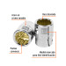 Dado de 1-1/8", 12 puntas, cuadro 3/4", TRUPER