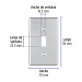 Placa de Acero Inox. para interruptor vertical, Standard