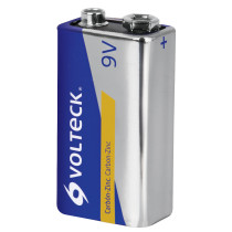 Blíster con 1 pila zinc-carbón 9 V, VOLTECK